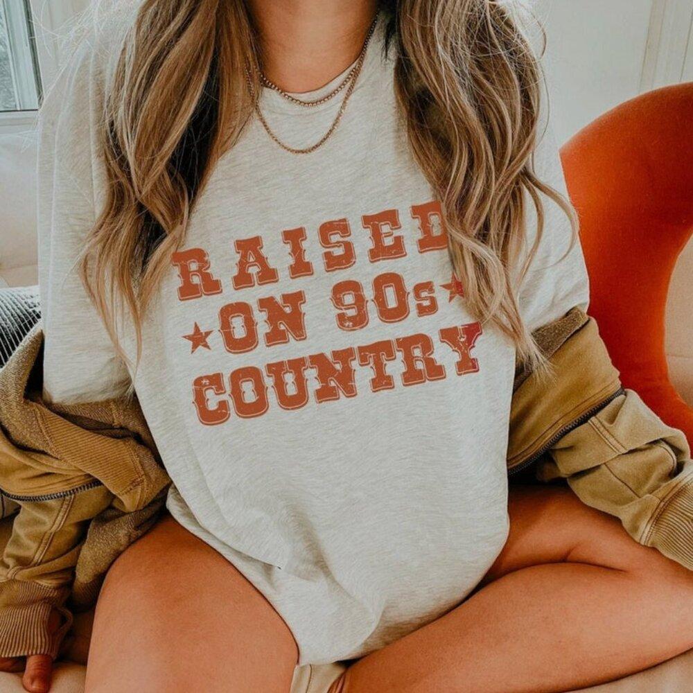 Raised On 90S Country Music Shirt Concert Shirt Tim Mcgraw Shania Reba 90S Vinta